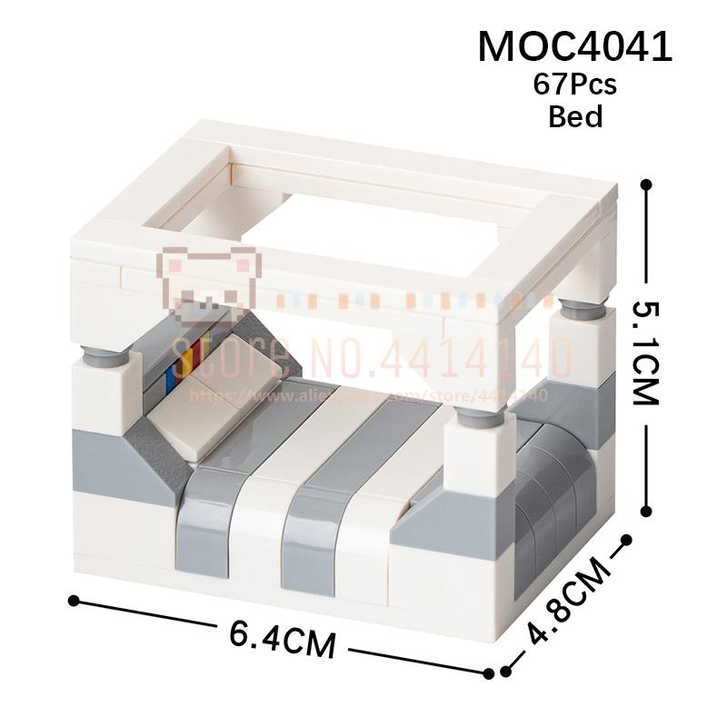 

Мебель для дома MOC Строительные блоки Городская сцена Сделай сам Кухня Кровать Диван Туалет Ванна Модель Украшение Сборка Кирпичики Игрушки Для Детей
