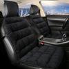 Universal Luxury Car Seat Cover Cushion Thickened Warm Plush Cotton Non-slip Seat Cover Car Winter Interior Simple Solid Color