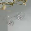 S925 Silver Needle Rhinestone Heart Earrings - Versatile Gift for Women