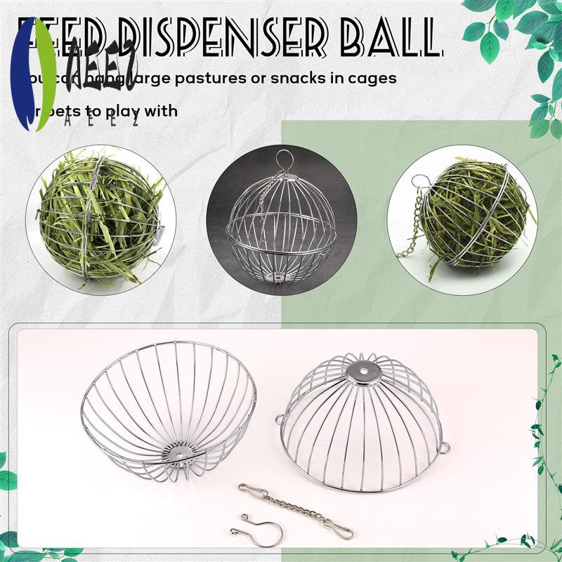 

AEE2-Hay Manger Food Ball For Guinea Pig Hamster Rat Fun серебряный
