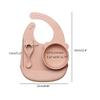 Silicone Bib Bowl Spoon Waterproof Infant Bibs Fashionable Baby Newborn Feeding Eating Supplies Toddle Adjustable Saliva
