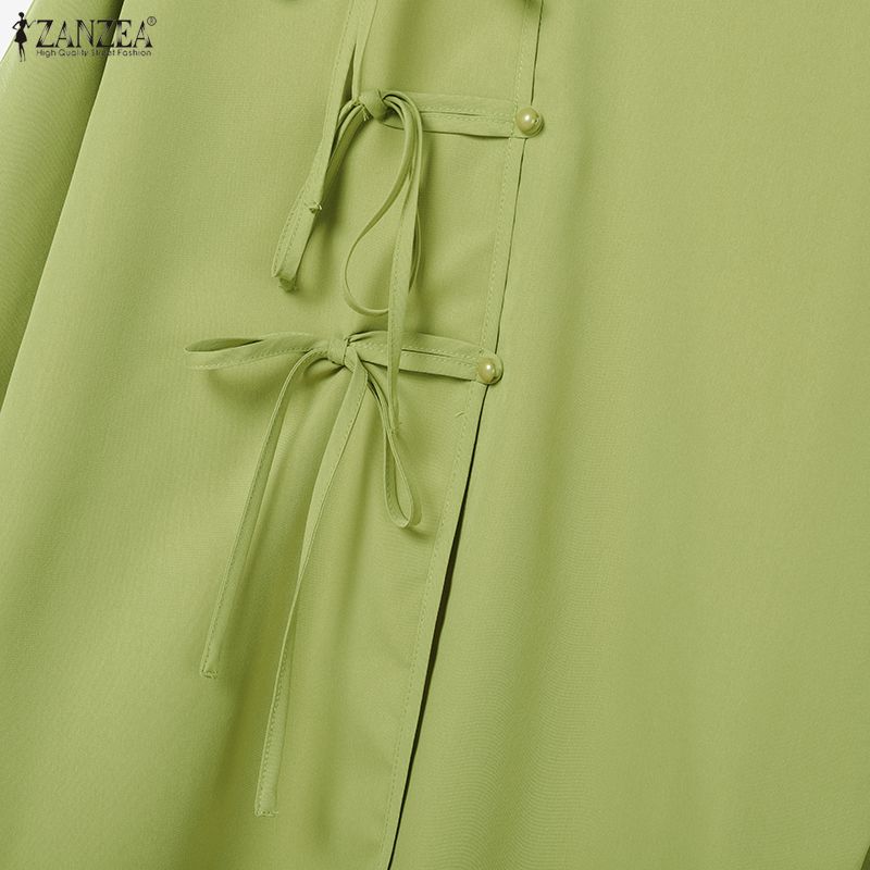 ZANZEA Women Long Sleeve Blouse and Pants Casual Two Piece Suit Sets