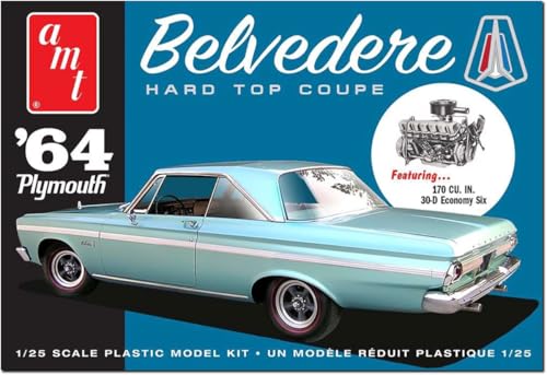 Platz AMT 1/25 Scale 1964 Plymouth Belvedere with Straight-6 Engine Plastic Model Kit AMT1188 (Automobile)