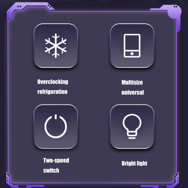 Phone Coolers, Cellphone Radiator with 2 Gear Adjustable Temperature for  Live Streaming,Mobile Gaming