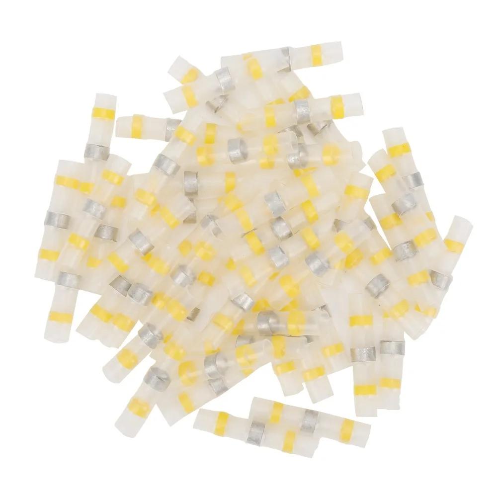 50 Pcs SST Solder Seal Wire Connector Transparent Waterproof Heat Shrink Butt Connectors HotMelt Rapid Contraction