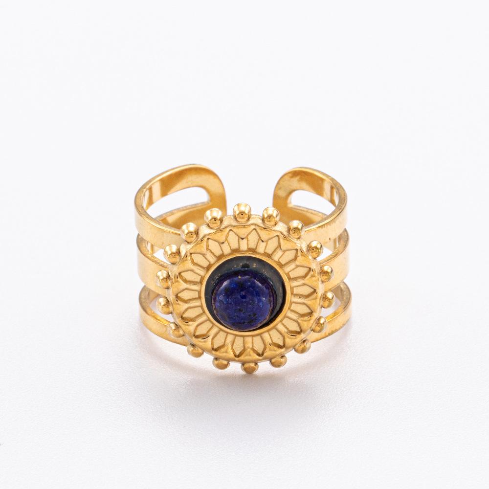 Edelstahlschmuck Pfauengrün Titanstahl mit Jadering Edelstahl Senior Sinn für Luxus Licht Farbverlust Sommer Weiblich