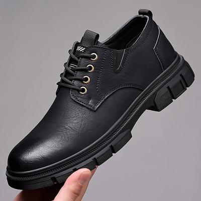 Mode Niedriger Absatz Schwarz Herren Freizeitschuh Schlicht Erwachsene Mode 2025 Bequem Sommer Sale Luxus Seriös Trend Lederschuhe für Herren