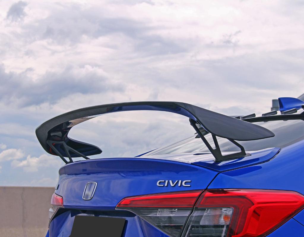 22-Eleventh Gen Civic Hatchback TR Rear Spoiler with Brackets – Non-destructive Top Spoiler Wind Deflector