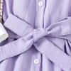 Princess Dress for Girls, Summer Children's Casual Long-sleeved Color-blocked Dress
