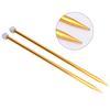 2 Pcs Aluminum Single Point Knitting Needles Pins Straight DIY Weaving Tool