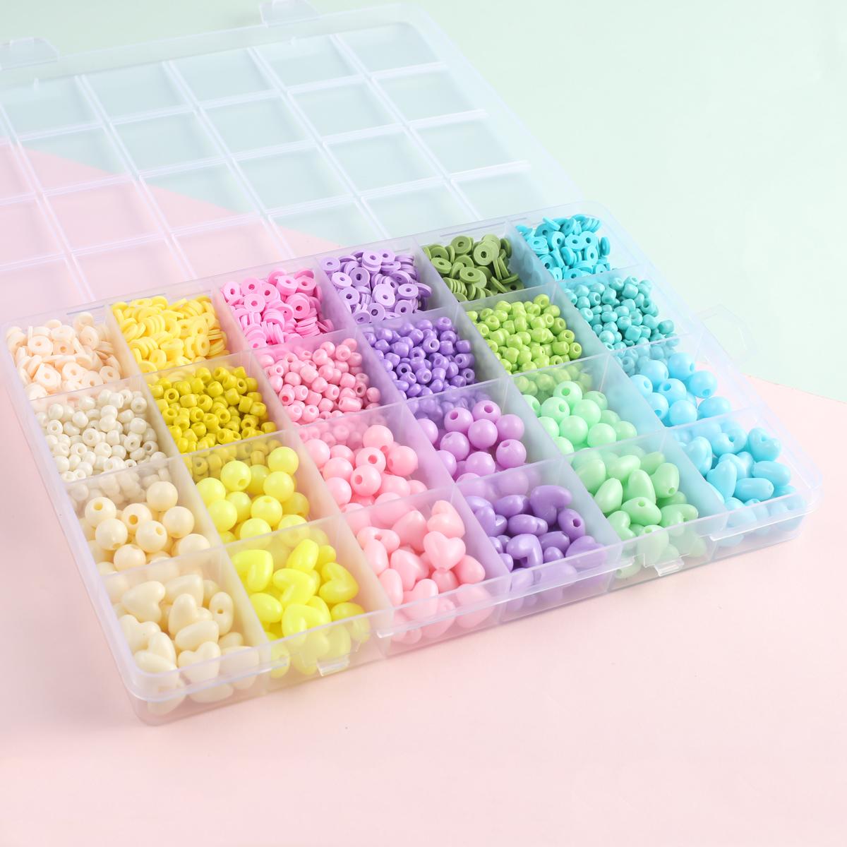 

24 слота, коробка для хранения, прозрачный пластиковый контейнер для ювелирных изделий своими руками, футляры для переноски бусин, прямоугольная коробка, чехол 190x130x20mm белый