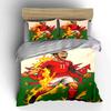 Soccer player, fire, dragon. Bedding sets Duvet cover sets Duvet covers Pillowcases(1 * Duvet Cover 2 * Pillowcases without duvet insert)