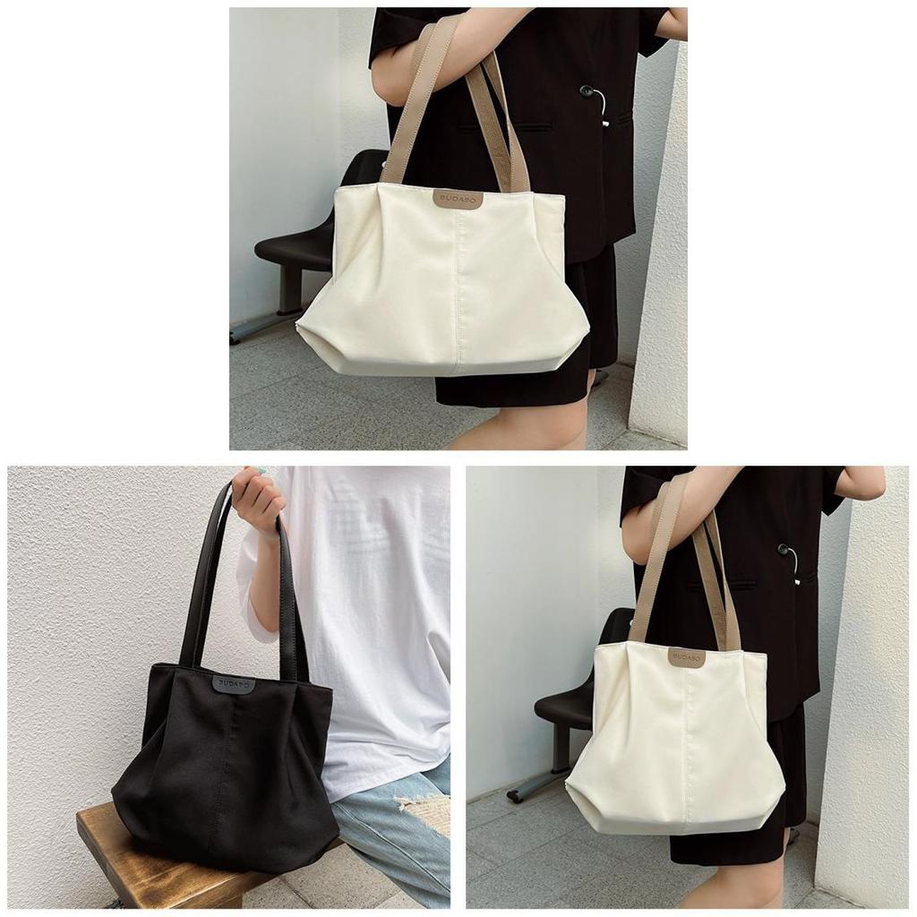 Canvas Tote Bag Women Large Capacity Casual Everyday Shoulder Bag For Daily Use