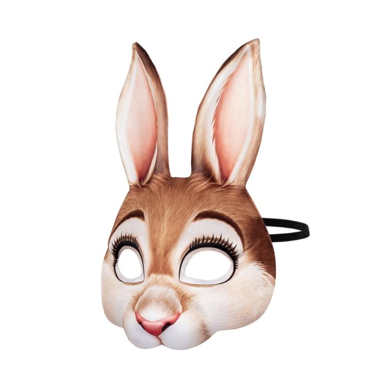 1/2/3dílná pohodlná přenosná EVA králičí maska na velikonoční večírky, maškarní plesy, měkké materiály, kreslený design, festivalová akce