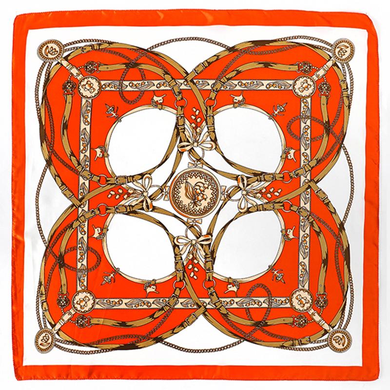 Summer Silk Shawl Square Scarf For Women Neckerchief Female Headband Hair Wrap Print Ladies Foulard Fashion Hijab Bandana