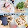 1/4Pcs Wooden Tray Set Square Succulent Organizer Home Decor Pearl Jewelry Pot Bonsai Plants Growing Pots Storage Box