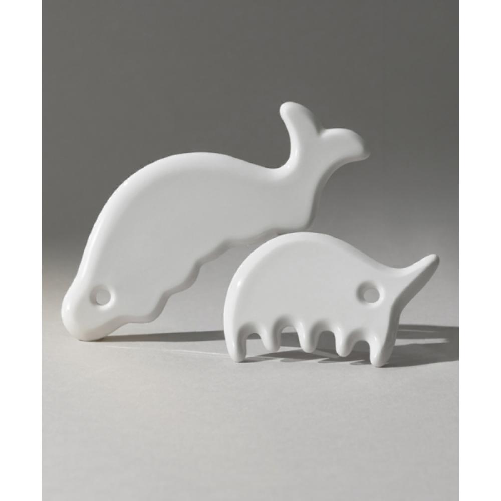 Edview Master Ceramic Brackets Set Of 2 white glossy