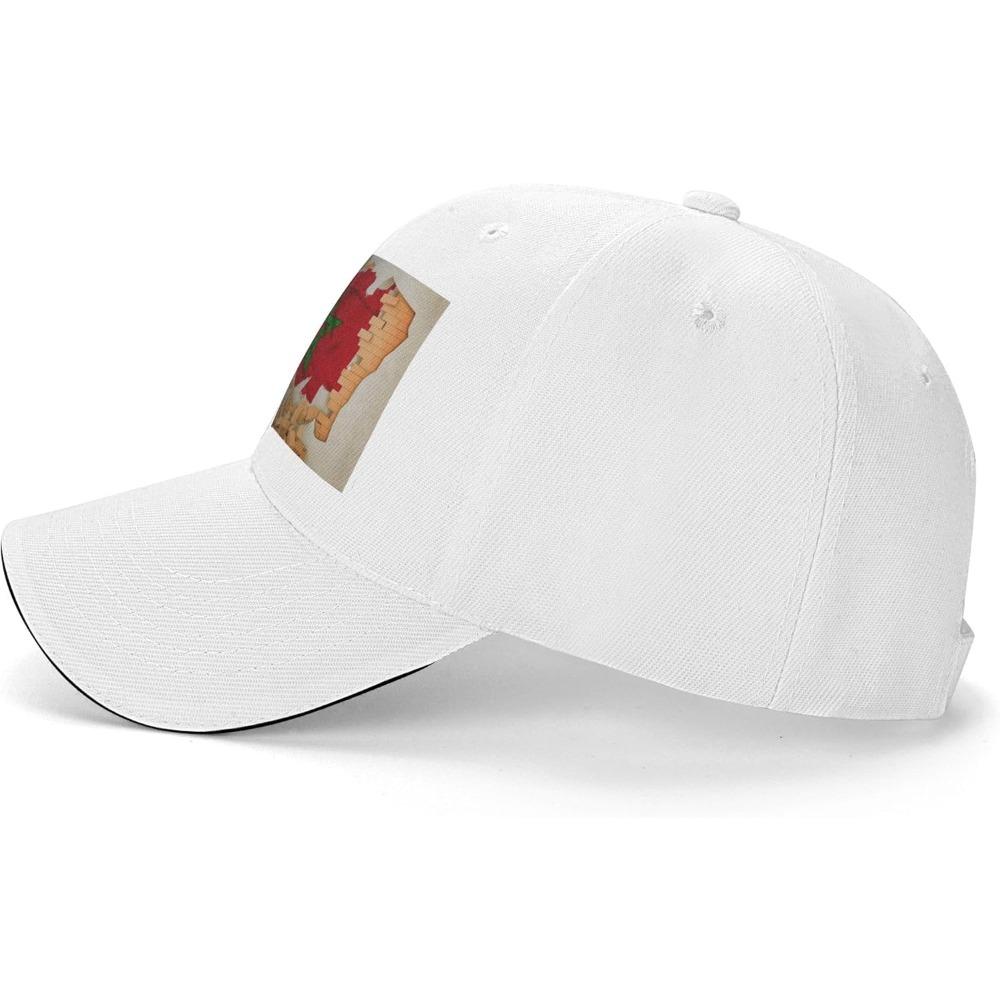 Sandwich Baseball Cap for Men & Women, 3-Layer Contrast Design Adjustable Hat, Lightweight Durable Cap