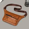 Men's Crossbody Bag Chest Bags High Quality Shoulder Bag Chest Bag for Men Fashion Business Messenger Bag PU Leather Waist Bags