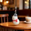 Cute Flocked 3D Resin Bear Keychain Sweet Creative Student Phone Chain Pendant Bag Accessory Phone Strap Gift