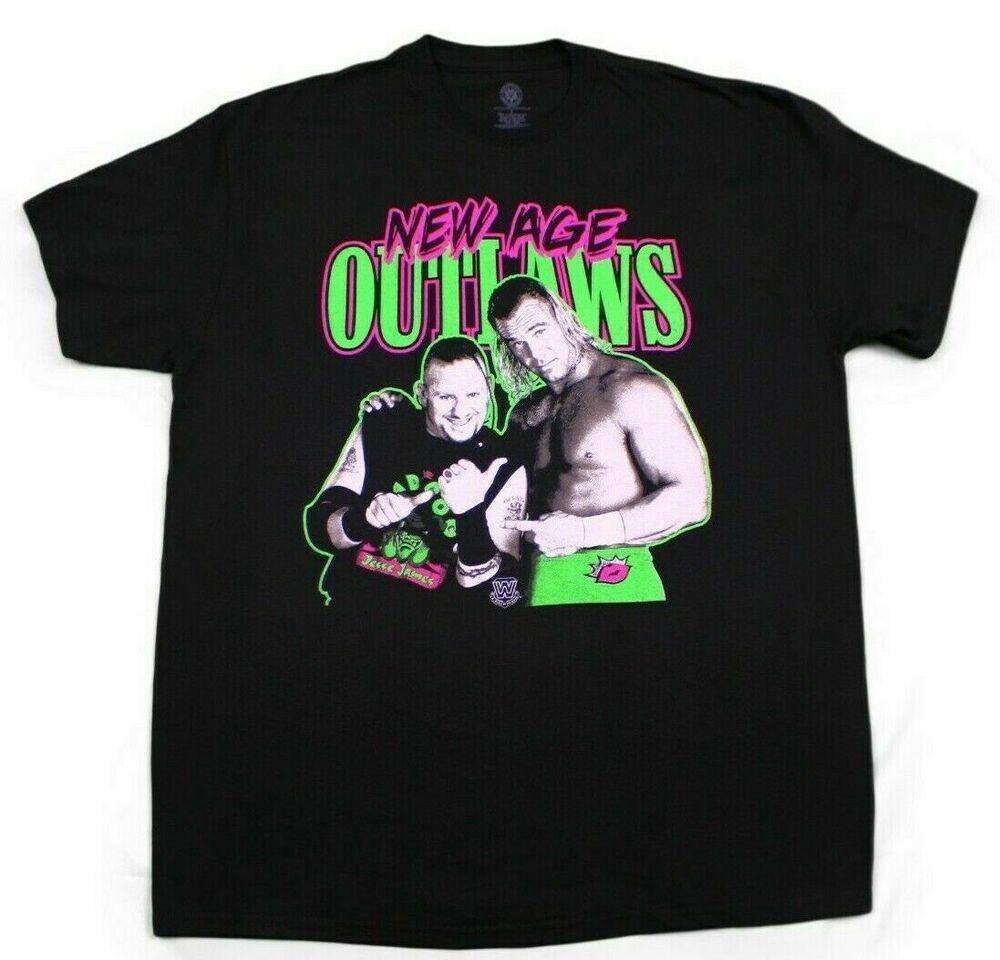 

Wwe Age Outlaws унісекс футболка чорна ретро борець футболка боротьба S