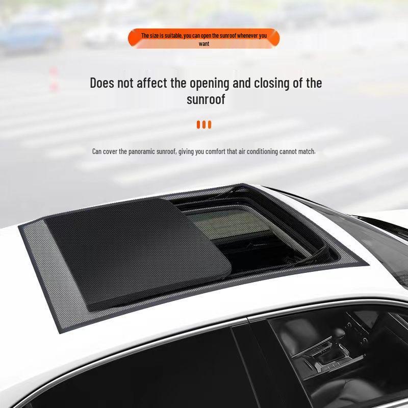 Car Sunroof & Window Magnetic Anti-Mosquito Net with Heat Insulation and Lint Blocking