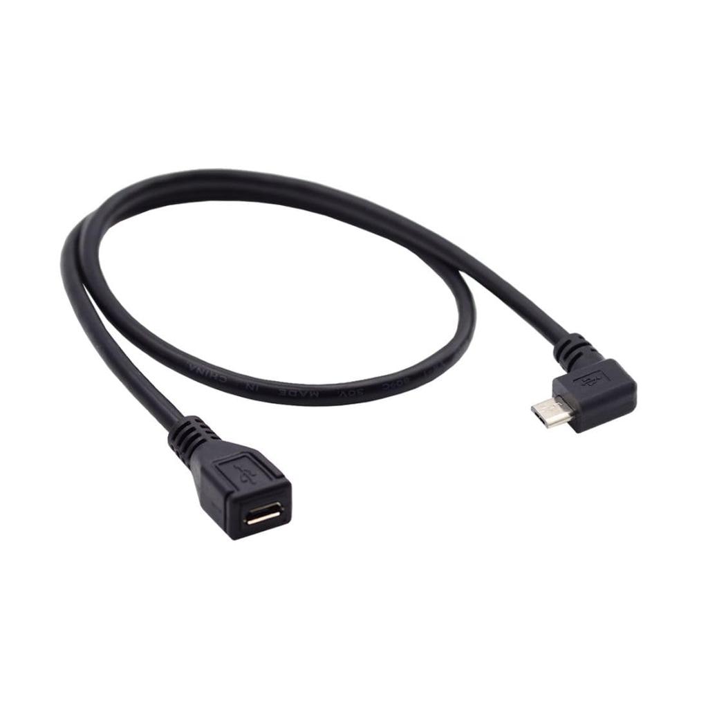 Chenyang CY Micro USB Male To Micro USB Female Extension 90 Degree Full Pin 2.0 2.0 Cable, Angled, Connection, 0.5M