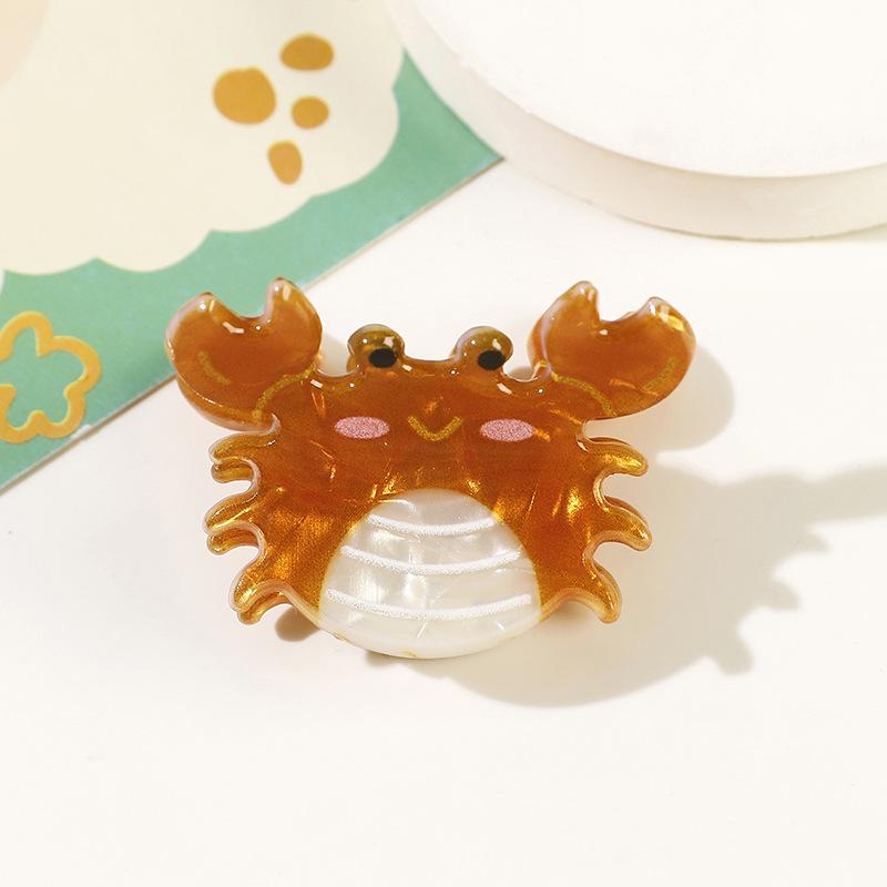 Niedliche Ozeantier Acetat Krallenklemme: Muschel, Delfin, Seestern, Welpen-Design