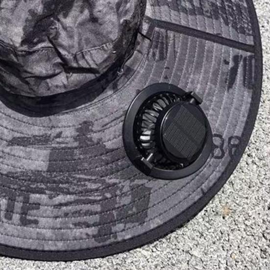 Solar Fan Hat with Dual Rechargeable Fans Design Wear-Resistant Sun Protection