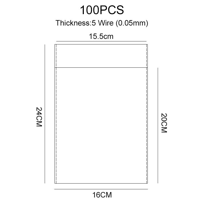Transparent Self-sealing Jewelry Accessories Candy OPP Self-adhesive Bag Packaging Resealable Gift Cookie Packaging Bag