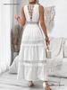 2026 European Summer Women's Lace V-Neck Sleeveless Dress