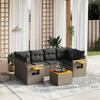 VidaXL Garden Lounge Set with Cushions 7 Pcs, Patio Sofas, Patio Furniture Set, Outdoor Furniture, Grey 3226641
