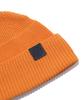 VERSE ONE Faux Leather Logo Patched Watch Cap Orange