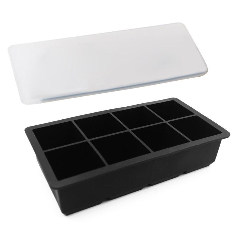 652F Silicone Large Cube Ice Tray Easy to Remove Silicone Ice Balls Maker Dishwasher Safe