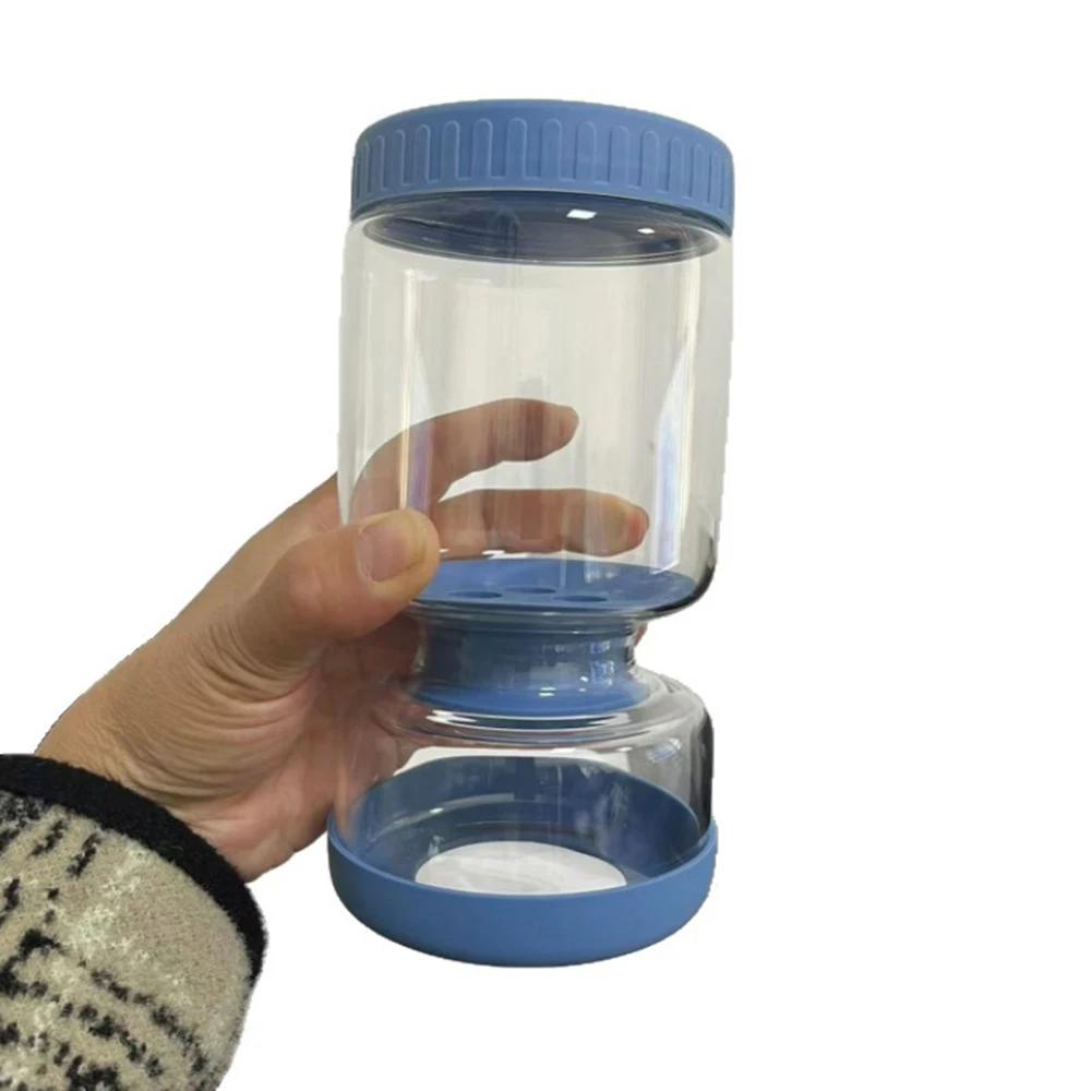 

Hourglass Dry-Wet Separation Glass Jar - Pickled Juice Filter Food Container, Perfect for Storing Vegetables & Pickles синій