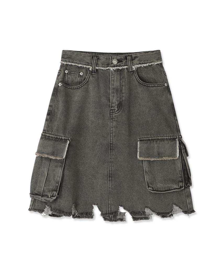AVANDRESS Harper Tassel Denim Short Skirt - 2Col
