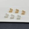 Inlaid Zircon Butterfly Spacer Beads for DIY Jewelry and Beading Accessories