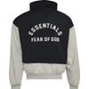 Fear of God Essentials Nylon Fleece Hooded Sweater Seal/Jet Black Men Tops 202SP244327F