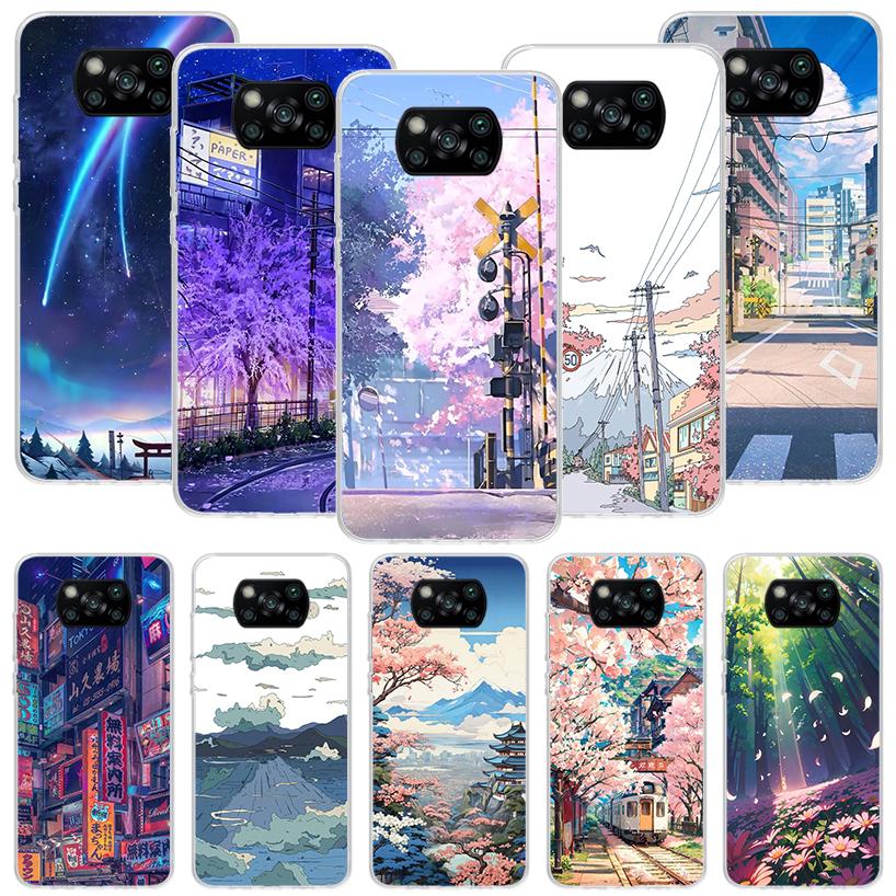 Anime Ästhetische Landschaft Handyhülle Für Xiaomi Poco X7 X6 X5 Pro F7 Ultra Redmi 15C 15 13 13C 12 12C 10 10A 10C 9 9A 9C 9T Hülle