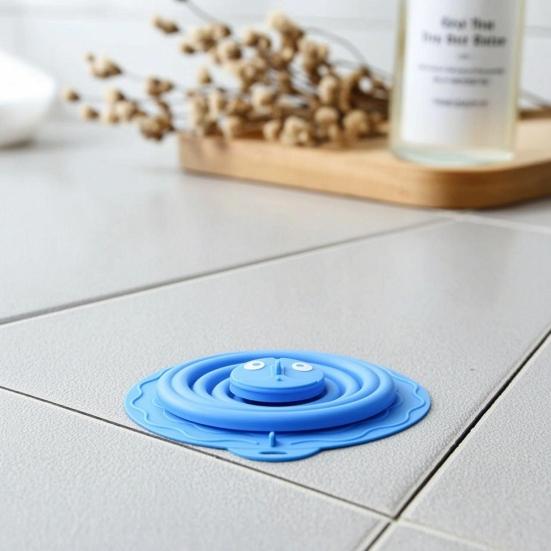 Spülbecken-Verstopfer Extra Groß Flexibles Silikon-Abflussabdeckung Geruchshemmend Insektensicher Cartoon-Design Schnelle Entwässerung Spülbecken-Abflussreiniger