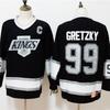 LUXEON Heren Wayne Gretzky Zwart LA Kings 1992/93 Power Play Spelersshirt Maat 99 NHL Lange Mouwen 3D Geprint Sneldrogend Top