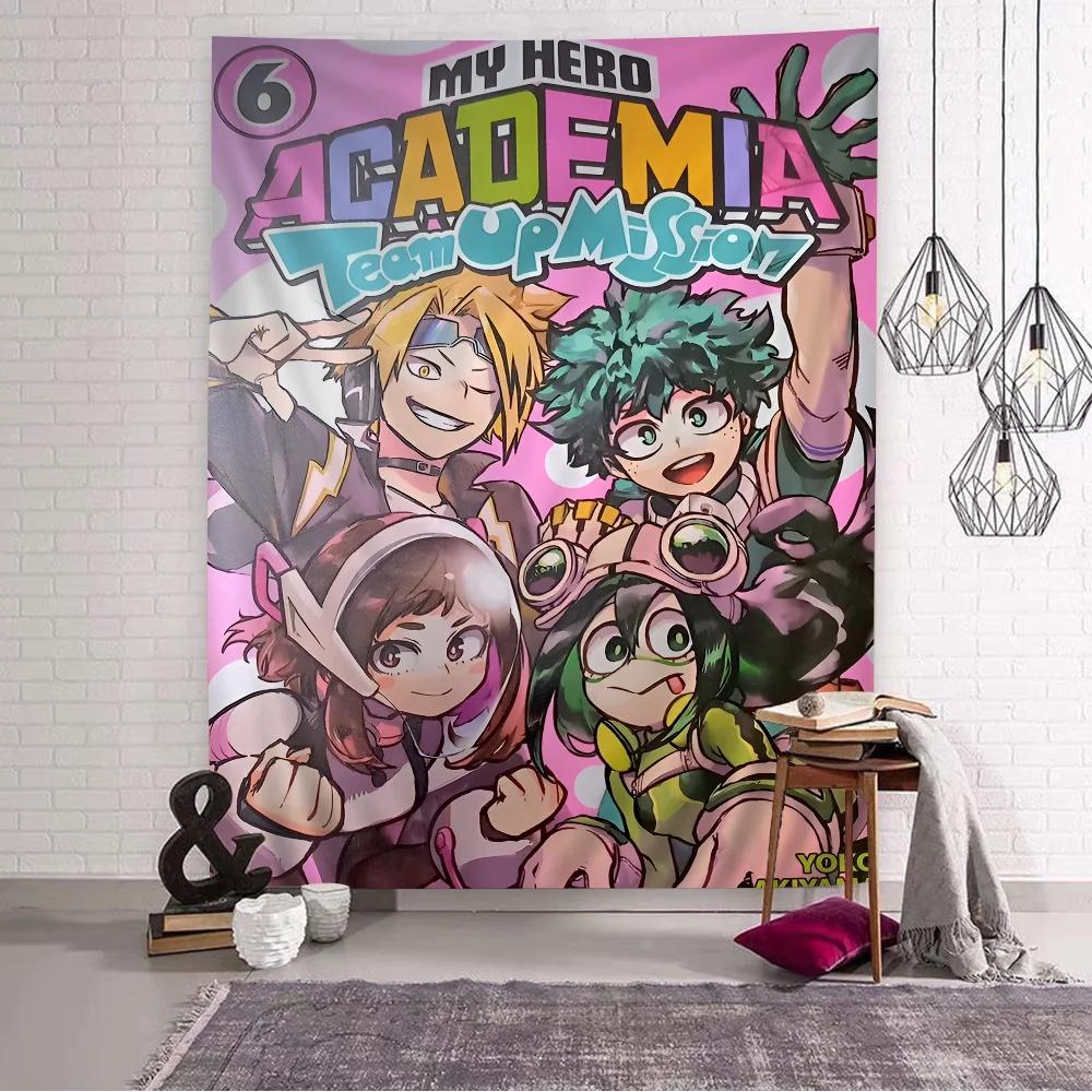 VIKAMA 2026 New Arrival My Hero Academia Tapestry  Cute Anime Wall Hanging  Perfect Decor for Living Room Bedroom Dorm