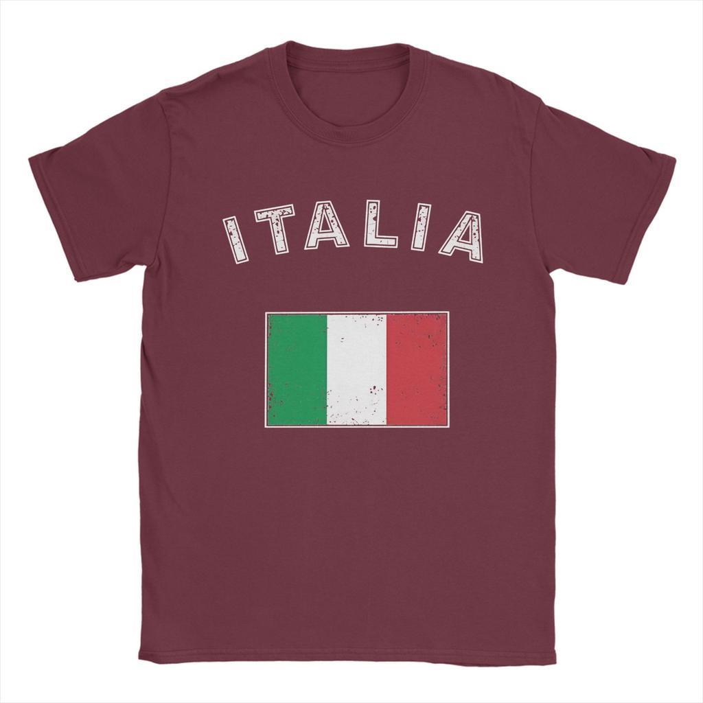 Streetwear TShirt Italy Flag 100 Cotton T Shirts Trendy Cool Tshirt for Unisex Summer Y2K Retro Custom DIY Short Sleeve Tops