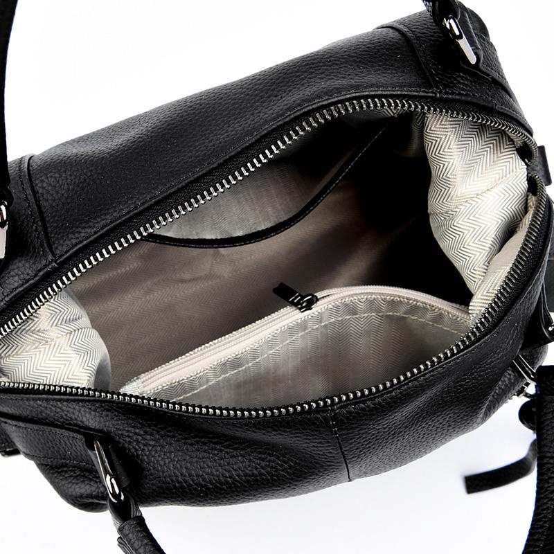 High Quality Genuine Leather Large Capacity Shoulder Crossbody Bag for Women 2026 Luxury Solid Color Cow Leather Female Handbags