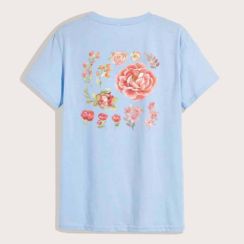 Distintivi di fiori Trasferisci trasferimenti di calore per fai da te T-shirt Adesivi per abbigliamento ecologici lavabili Toppe a strisce Bastoncini termici