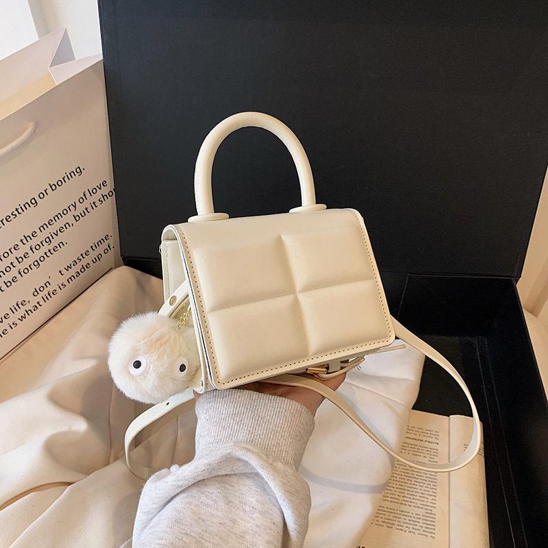 Summer New Fashion Niche Solid Color Flip Small Square Bag Portable Shoulder Oblique Span Women's Bag