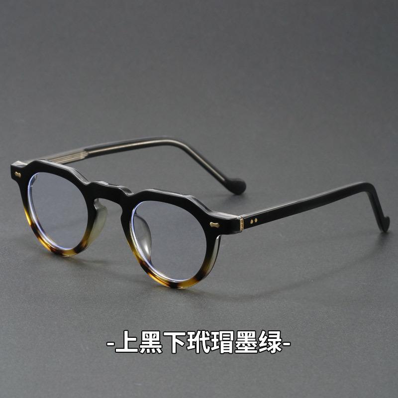 Vintage Round Frame Sunglasses Women Men UV400 Sturdy New Trends for Men Sunscreen Sunglasses Women Punk Propionic Fake Glasses