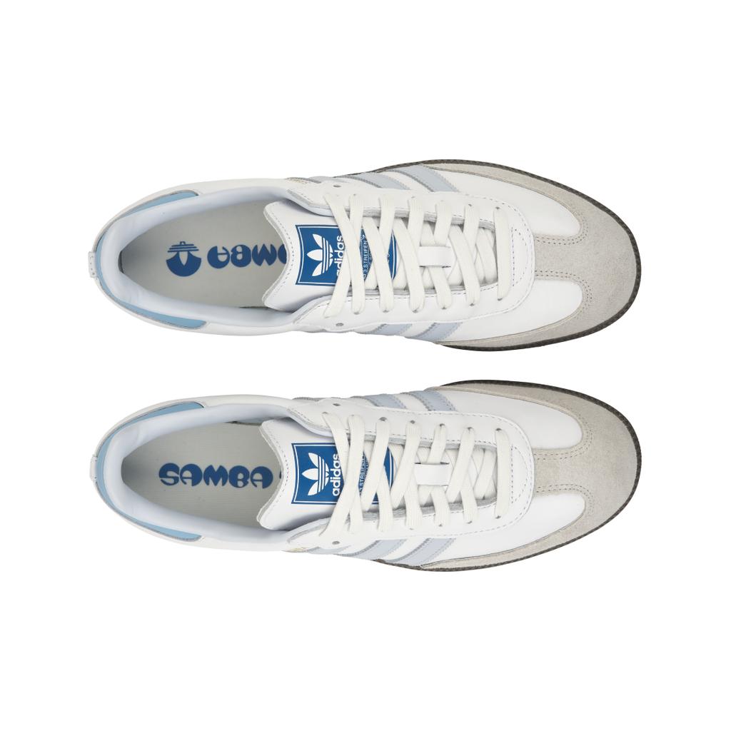 adidas Samba OG Fehér Halo Kék Unisex Sneakerek Core-White Gum-5 ID2055