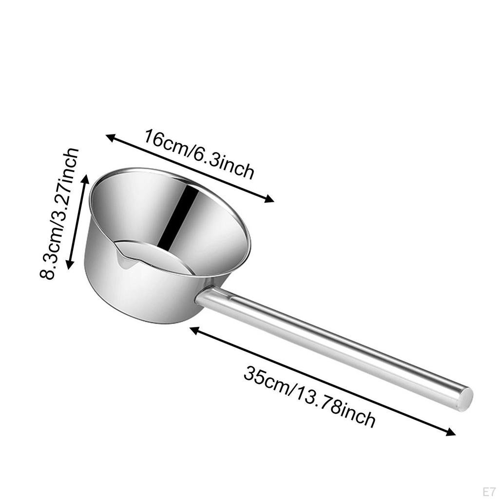 Stainless Steel Water Ladle Cup Easy To Clean Long Handled with Spout Spoon Dipper for Bath Rinse