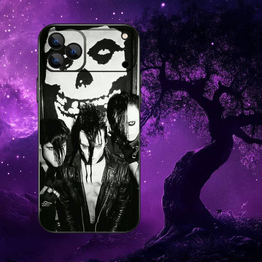 

M-Misfits Rock Phone Case For iPhone 17,16,15,14,13,12,11,Pro Max,XSX,,XR,SE,Mini,8,7,Soft Silicone Black Cover iPhone11